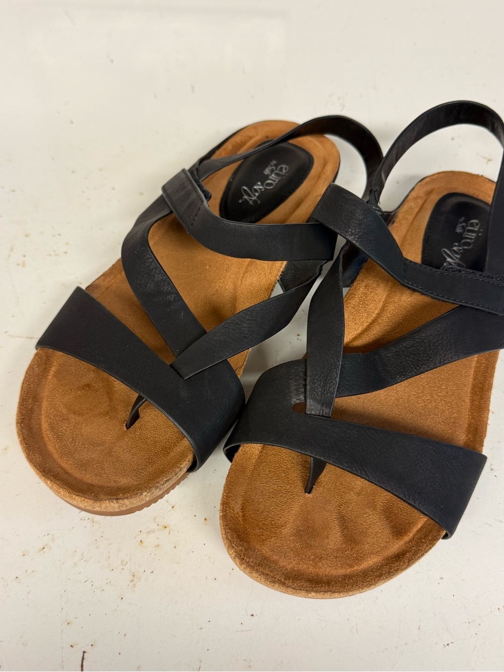 Eurosoft black strap sandals
